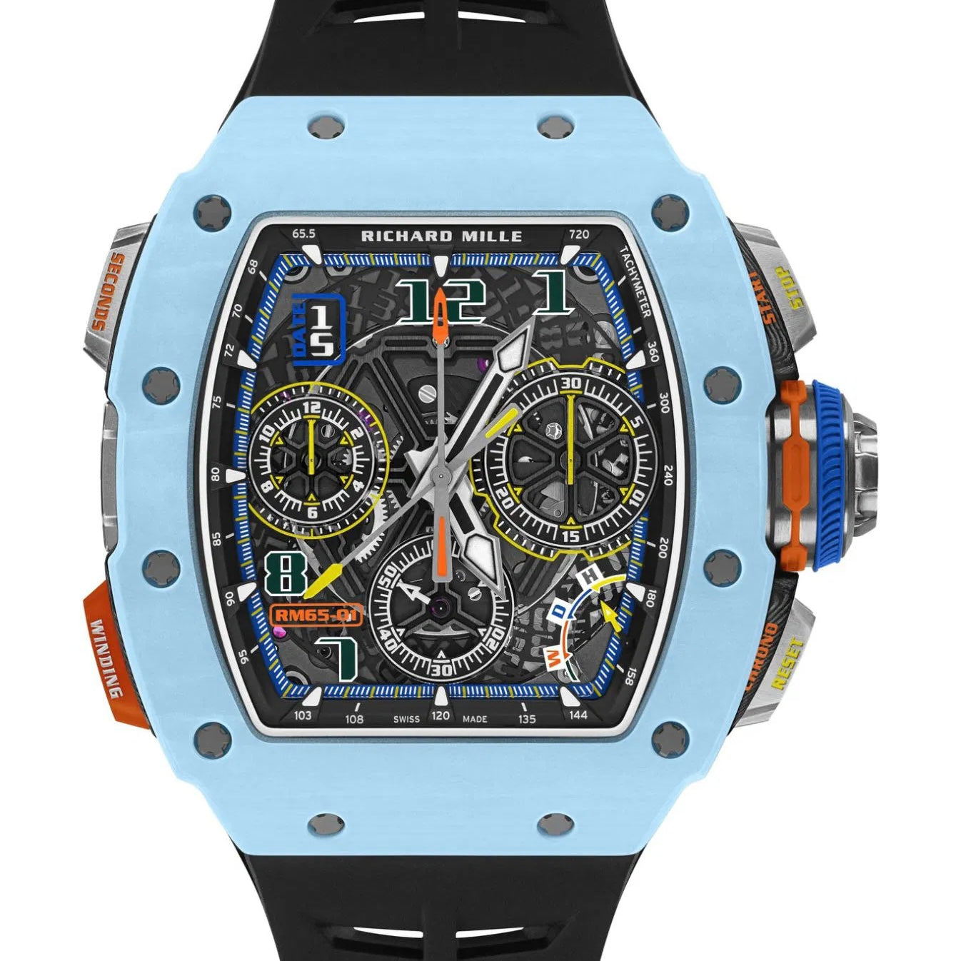 Richard Mille RM65-01 Automatic Winding Split-seconds Chronograph Light Blue NTPT - ART Luxury_Japan