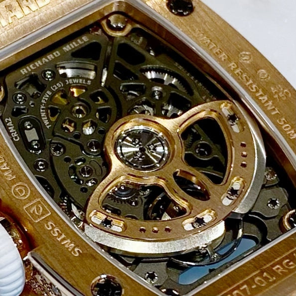 Richard Mille RM07-01 Automatic Winding Rose Gold Snow Set MOP - ART Luxury_Japan