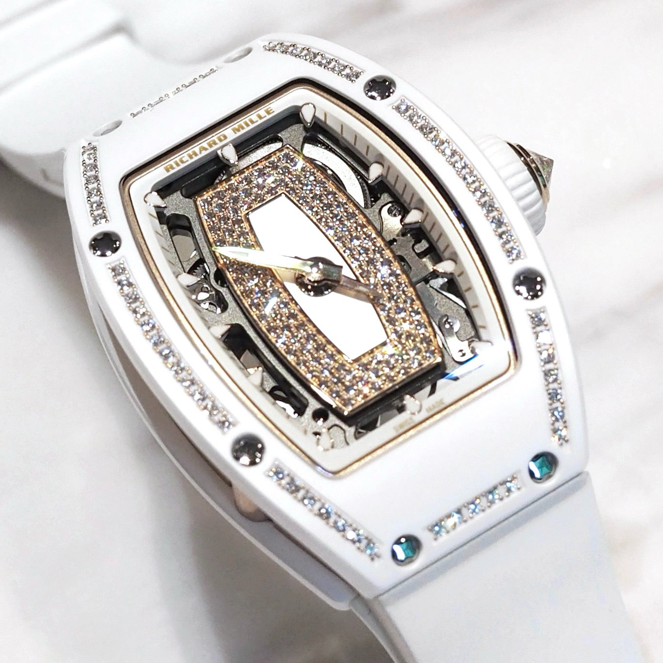 Richard Mille RM07-01 Automatic Winding White Ceramic One Rows Diamond MOP - ART Luxury_Japan