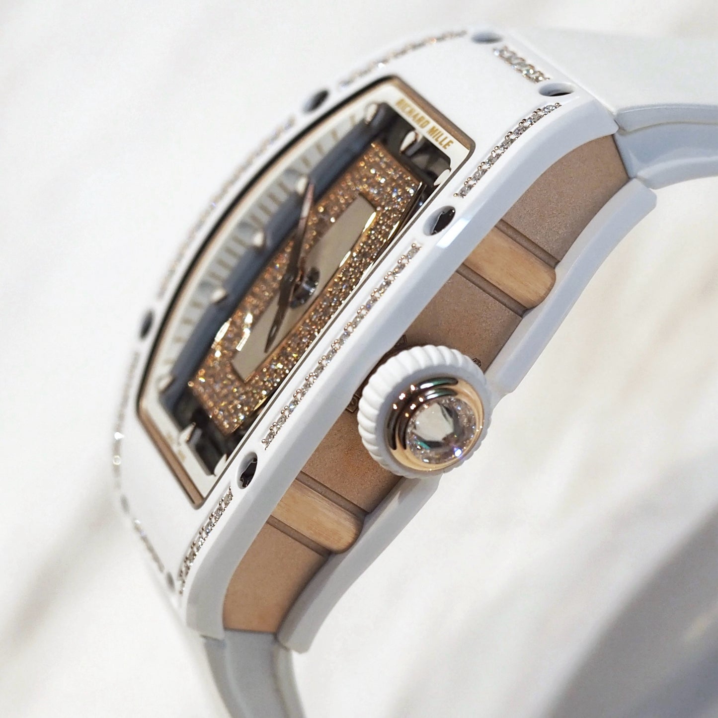 Richard Mille RM07-01 Automatic Winding White Ceramic One Rows Diamond MOP - ART Luxury_Japan