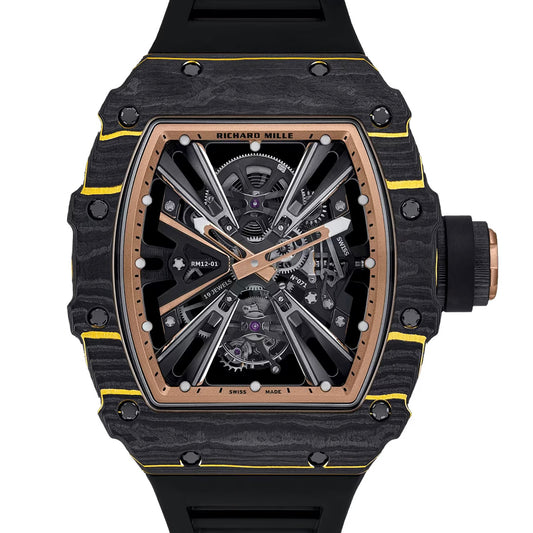 Richard Mille RM12-01 Tourbillon Carbon Black and Gold - ART Luxury_Japan