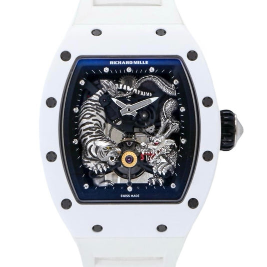 Richard Mille RM51-01 Tourbillon tiger and dragon white ceramic - ART Luxury_Japan