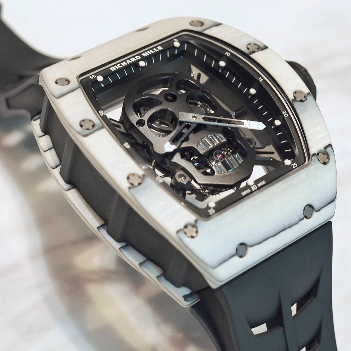 Richard Mille RM52-01 White TPT Tourbillon Skull Limited Edition - ART Luxury_Japan