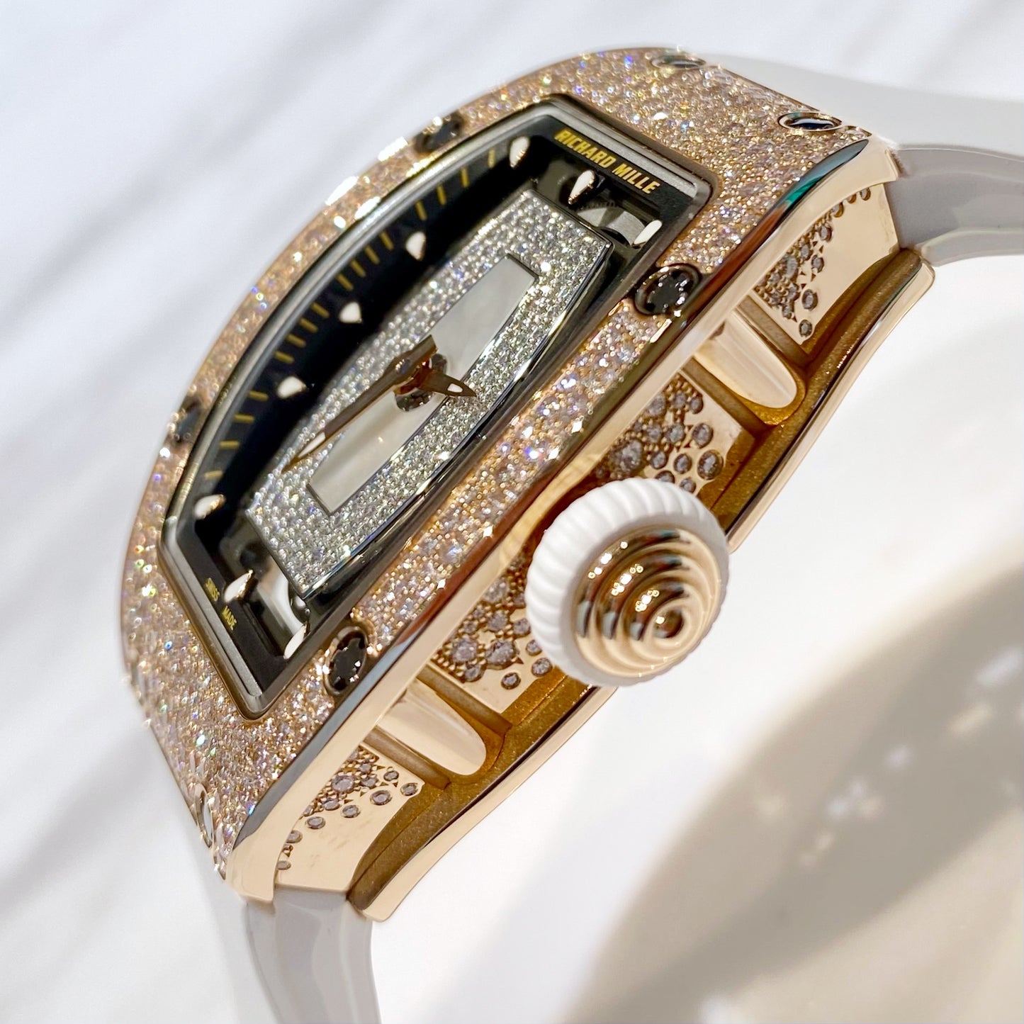 Richard Mille RM07-01 Automatic Winding Rose Gold Snow Set MOP - ART Luxury_Japan