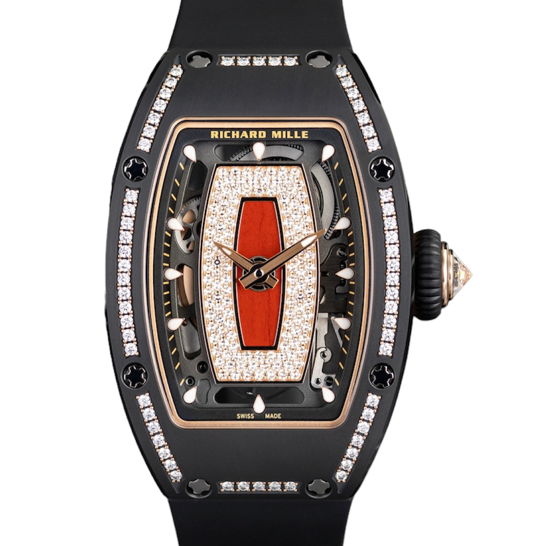 Richard Mille RM07-01 Automatic Winding Black Ceramic One Rows Diamond Jasper - ART Luxury_Japan