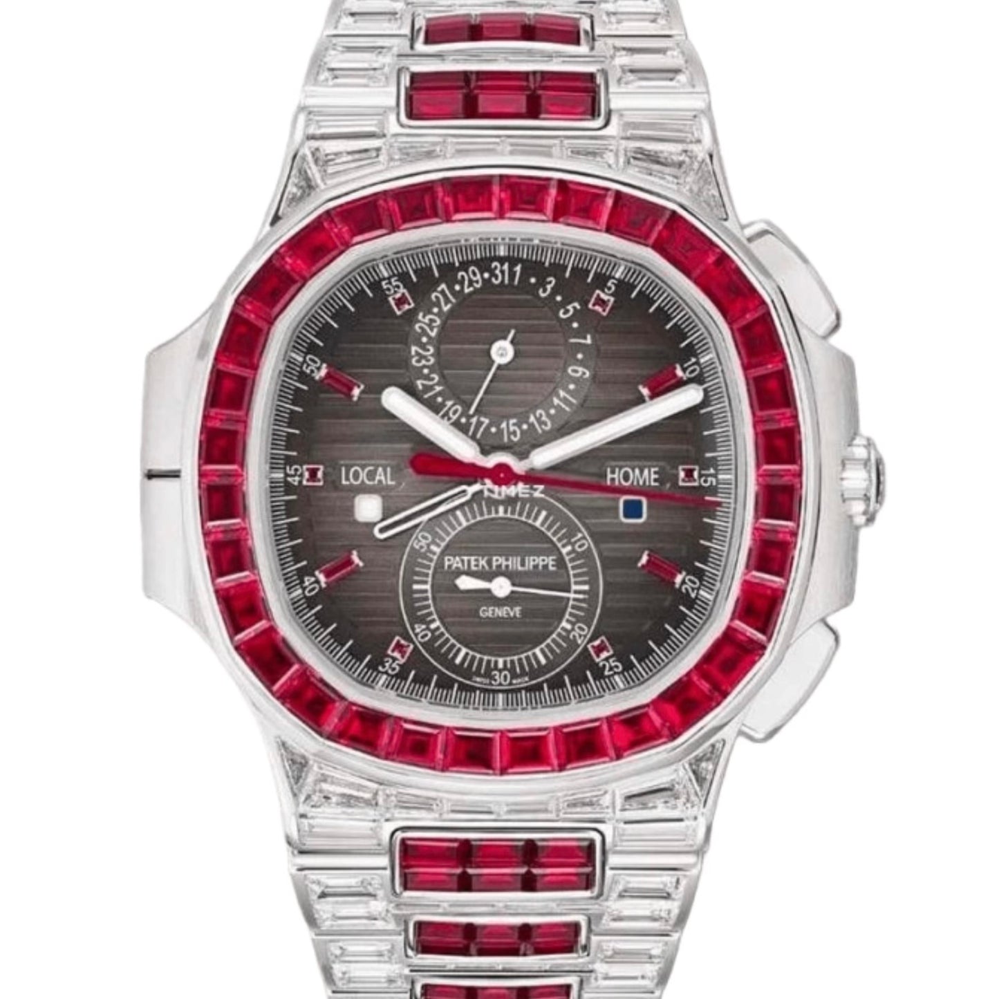 Patek Philippe Nautilus Chronograph Travel Time Baguette Ruby 5990/1422G-001 - ART Luxury_Japan
