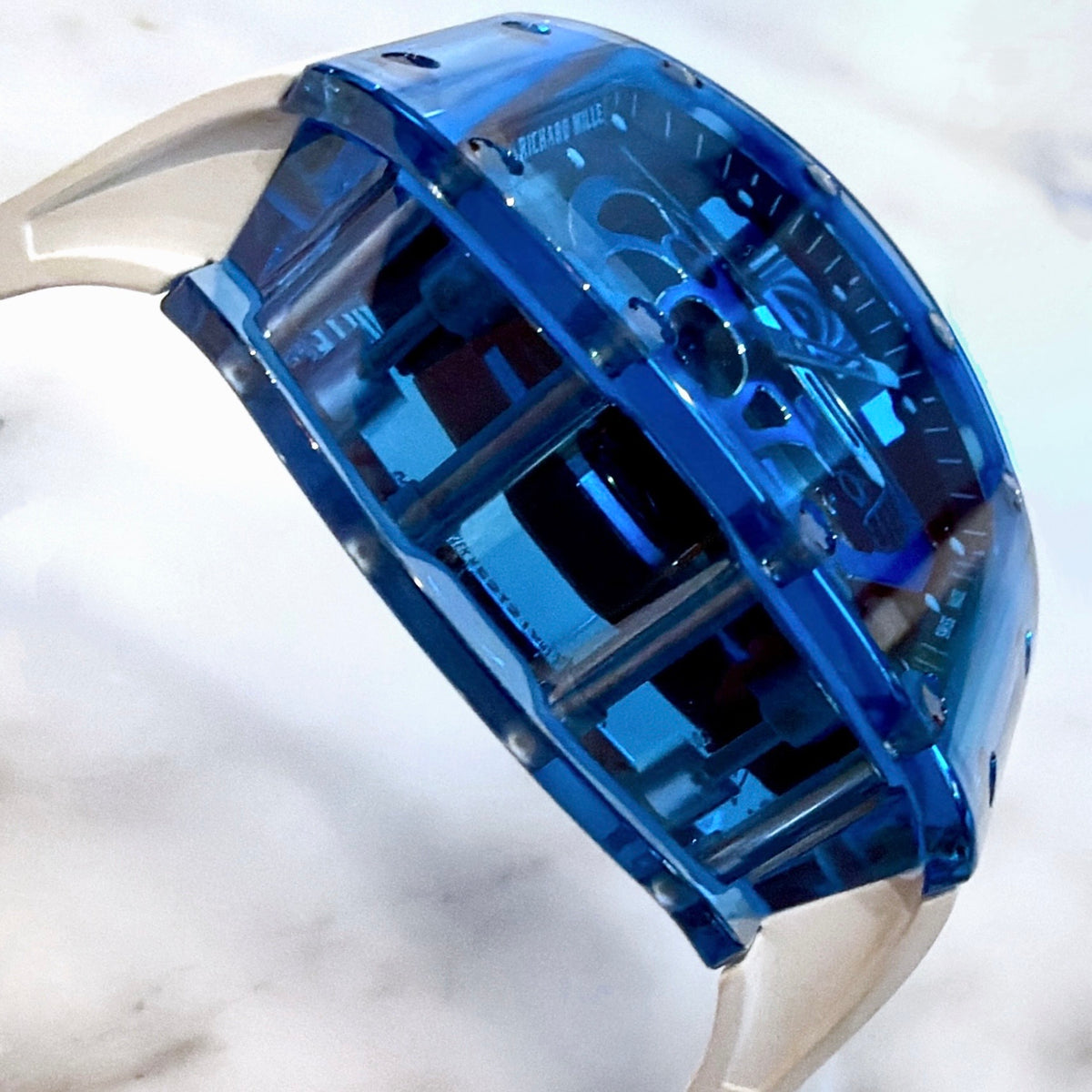 Richard Mille RM52-04 Blue Sapphire Tourbillon Blue Skull Limited Edition - ART Luxury_Japan