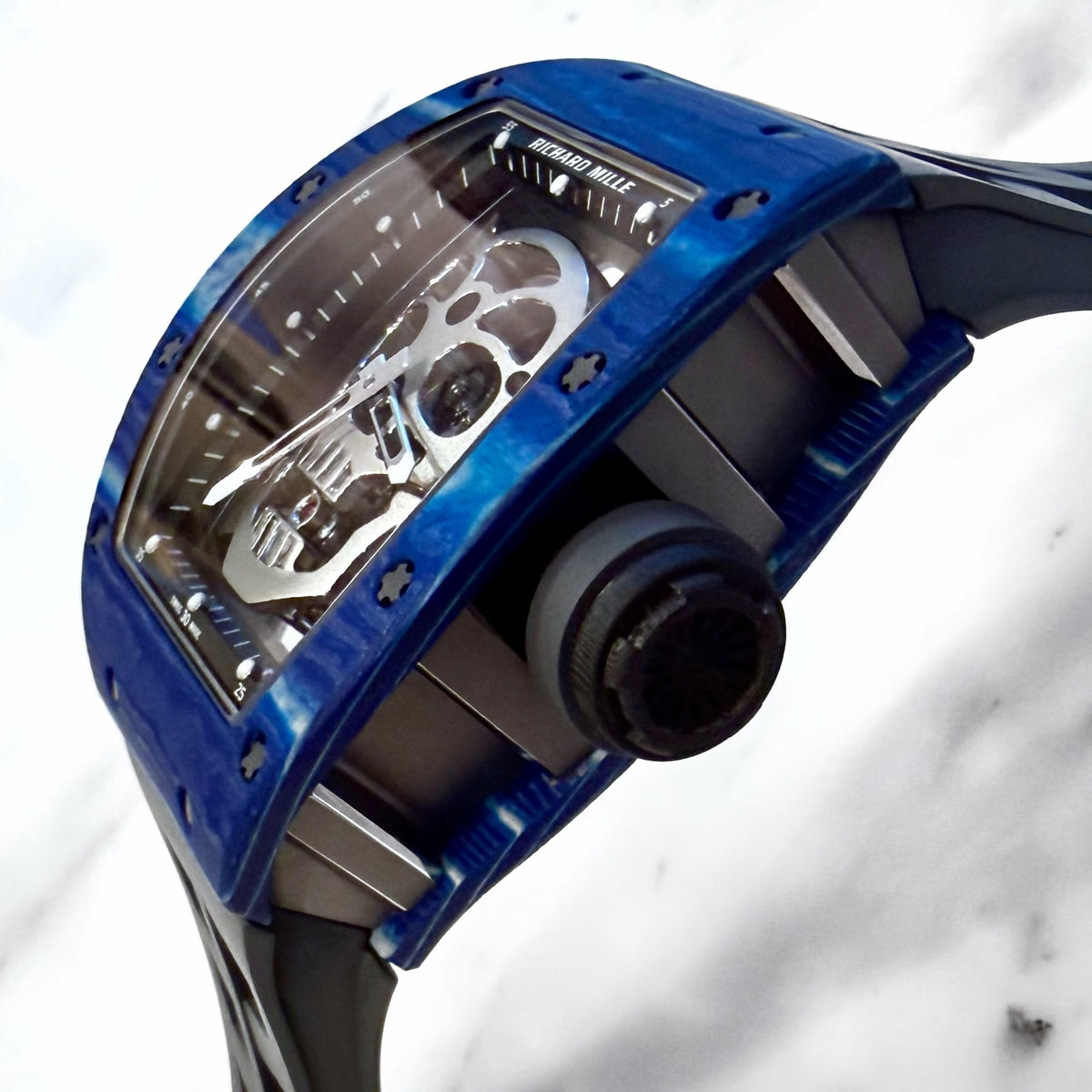 Richard Mille RM52-01 Blue Carbon TPT Tourbillon Skull Limited Edition - ART Luxury_Japan