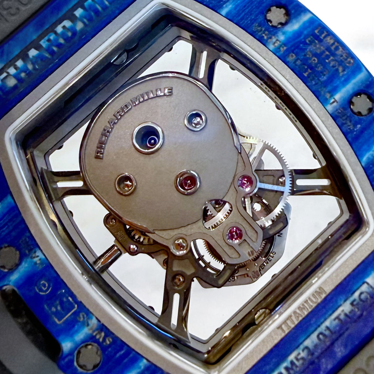 Richard Mille RM52-01 Blue Carbon TPT Tourbillon Skull Limited Edition - ART Luxury_Japan