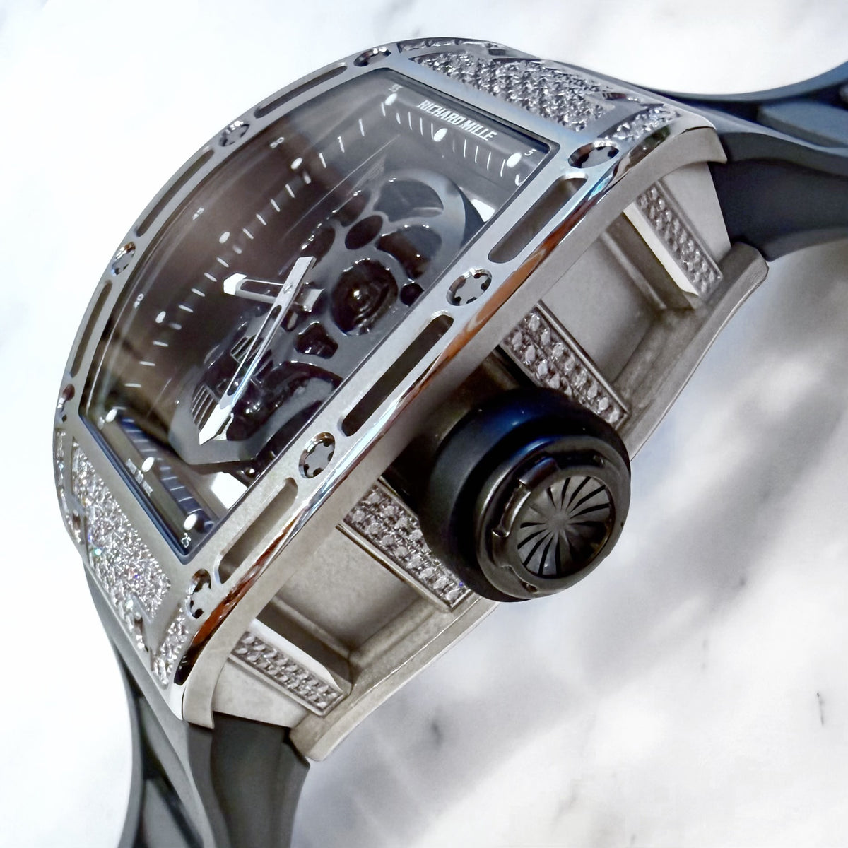 Richard Mille RM052 WG Diamond Tourbillon Black Skull - ART Luxury_Japan