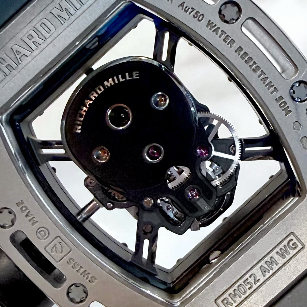 Richard Mille RM052 WG Diamond Tourbillon Black Skull - ART Luxury_Japan