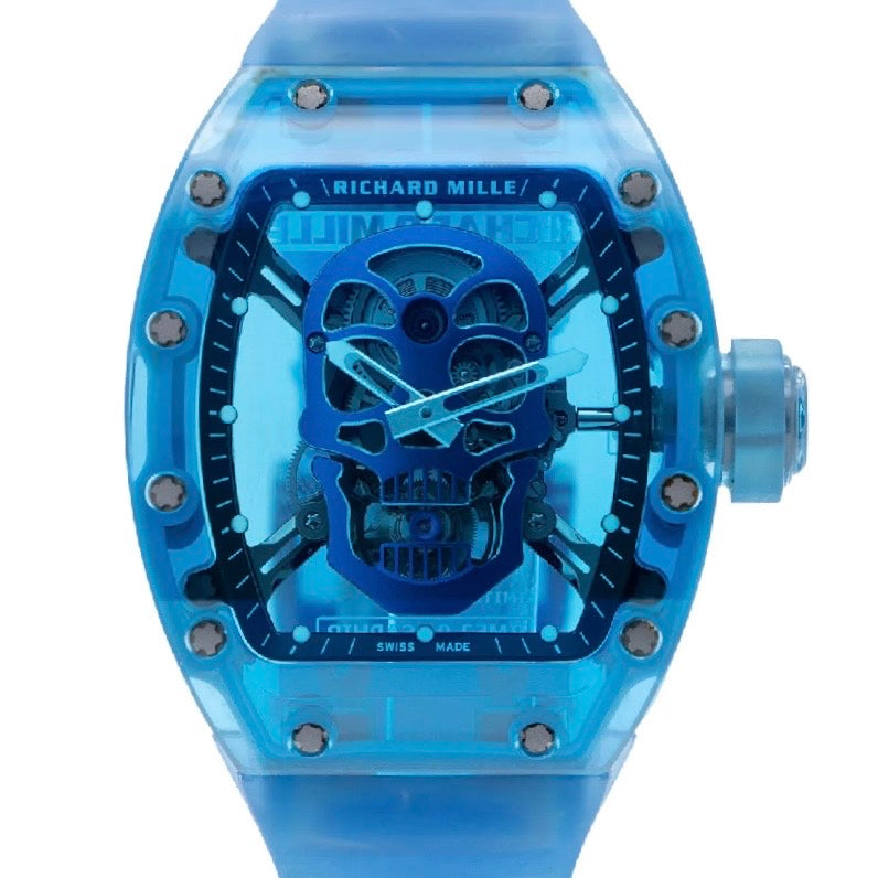 Richard Mille RM52-04 Blue Sapphire Tourbillon Blue Skull Limited Edition - ART Luxury_Japan