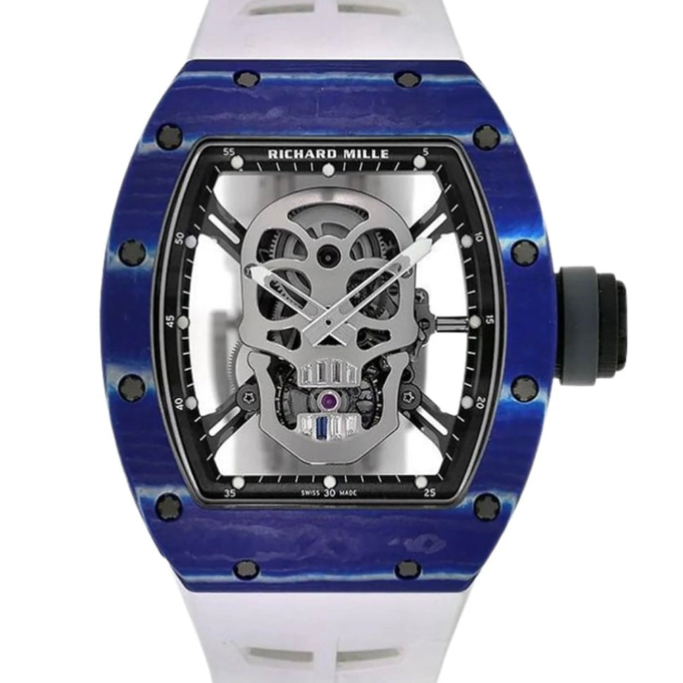 Richard Mille RM52-01 Blue Carbon TPT Tourbillon Skull Limited Edition - ART Luxury_Japan