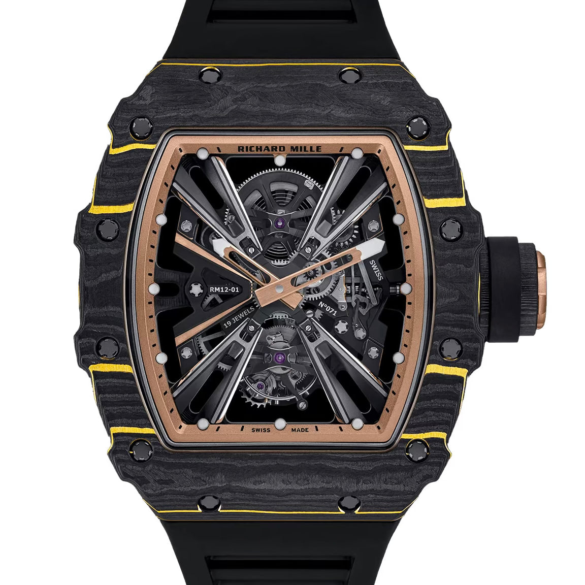 Richard Mille RM12-01 Tourbillon Carbon Black and Gold - ART Luxury_Japan