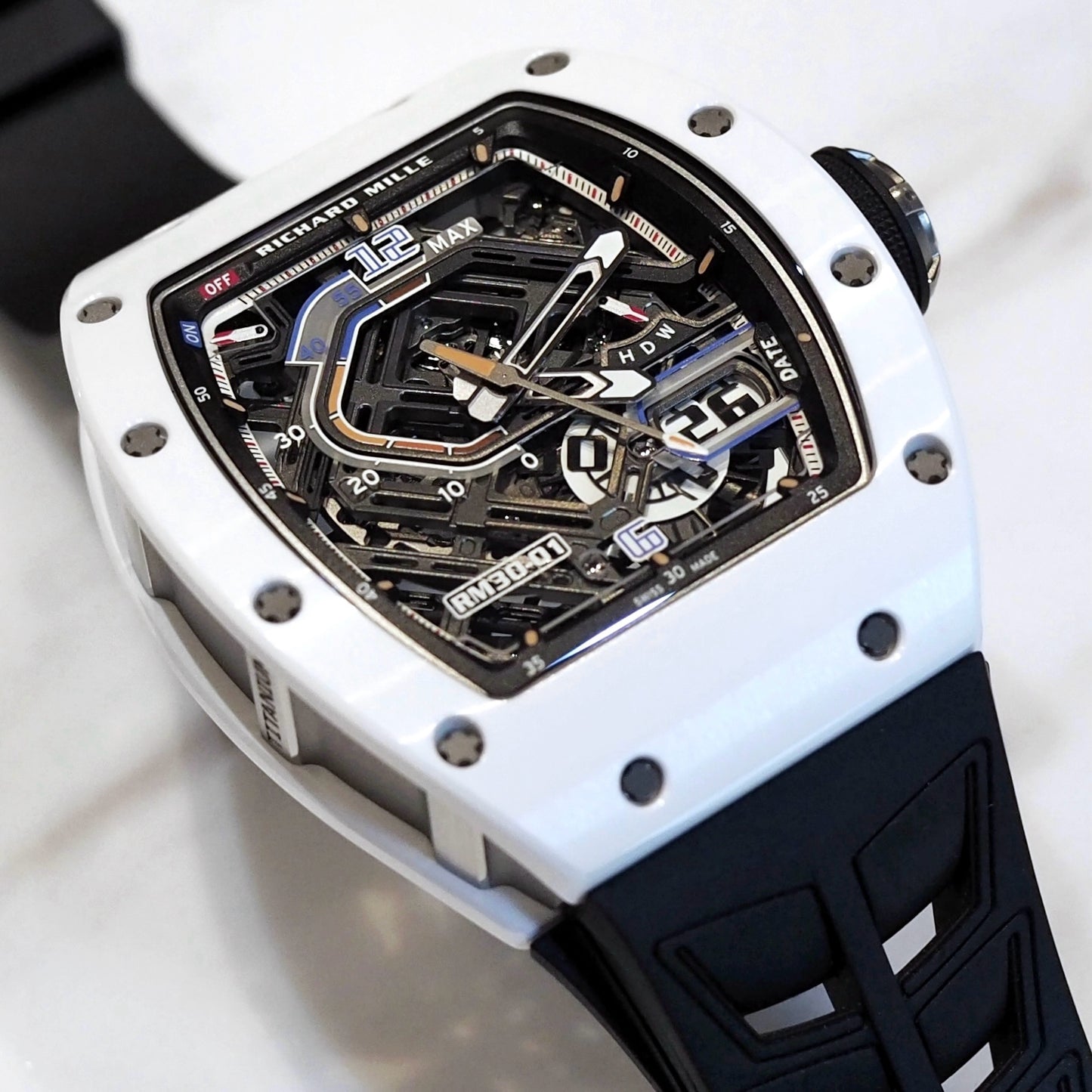 Richard Mille RM30-01 Automatic with Declutchable Rotor white ceramics - ART Luxury_Japan