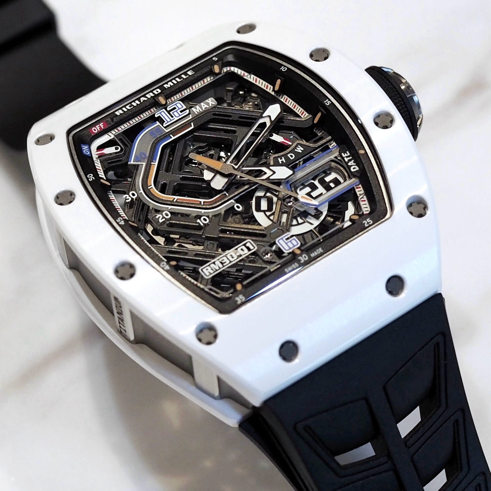 Richard Mille RM30-01 Automatic with Declutchable Rotor white ceramics - ART Luxury_Japan