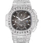Patek Philippe Nautilus Chronograph Travel Time Baguette Diamond 5990/1400G-001 - ART Luxury_Japan